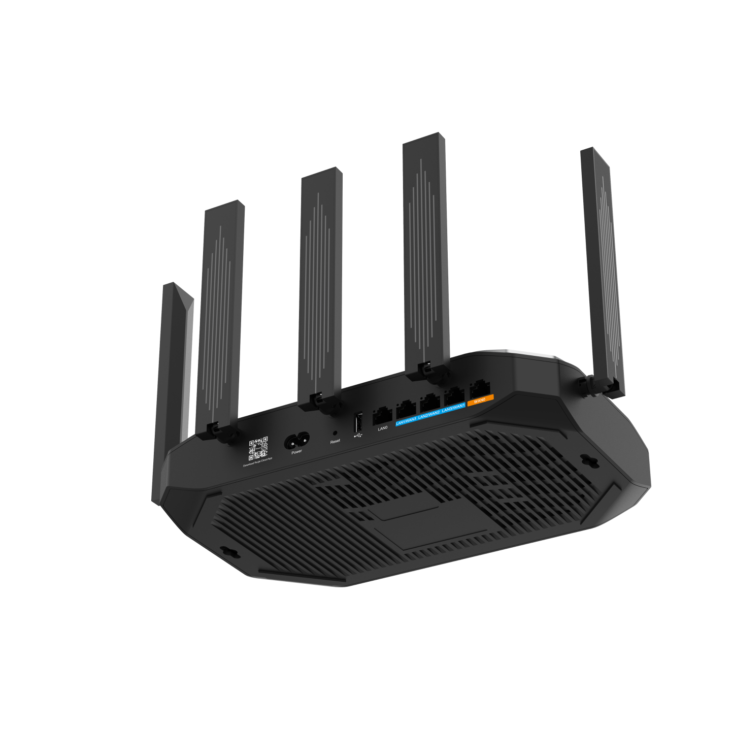 Router inalámbrico Ruijie WiFi 6, todo en uno, 2976 Mbps, 180 usuarios, 5 puertos GE, 5 antenas externas