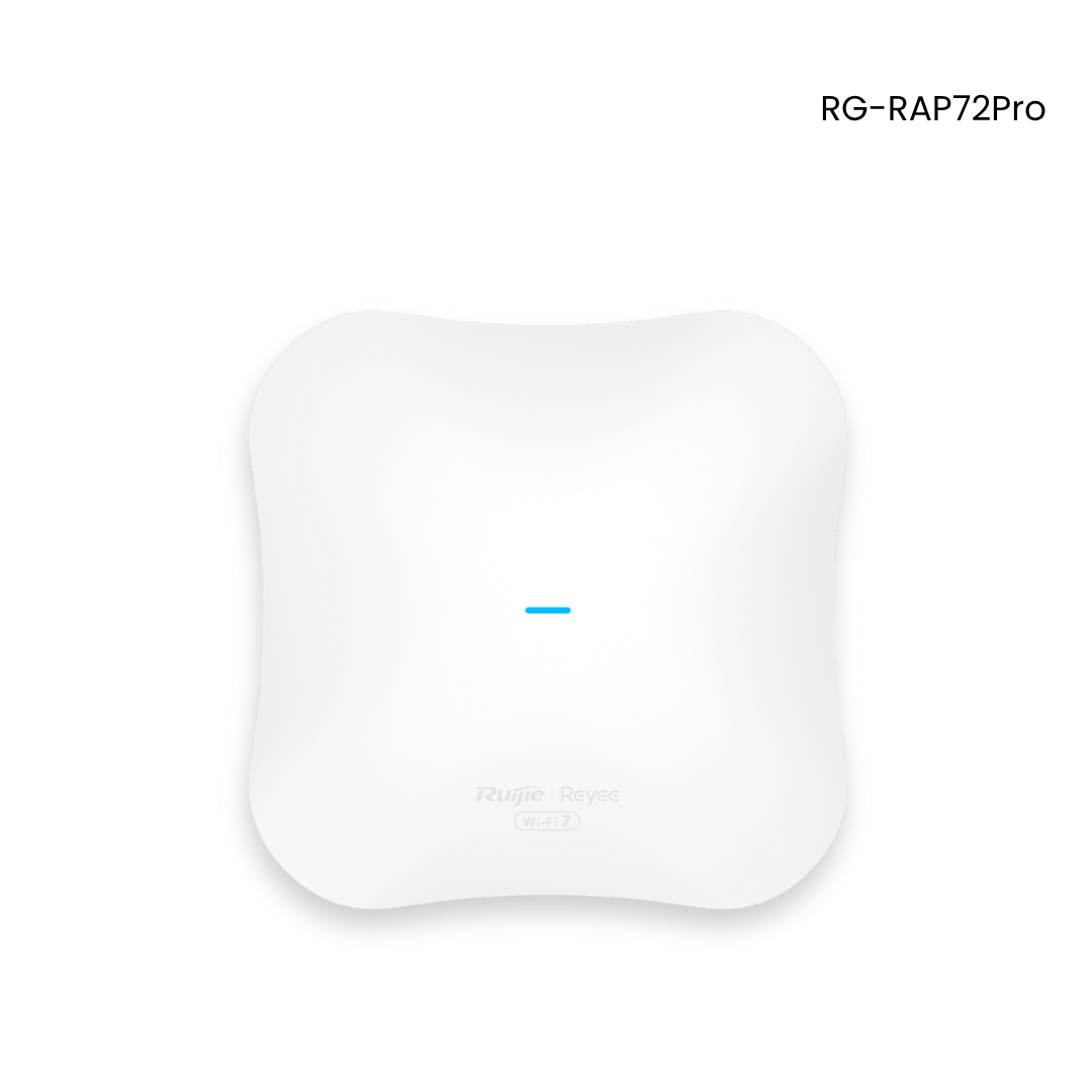 Punto de acceso Ruijie mesh Wi-Fi 7, doble banda, 512 usuarios, 5 Gbps, interior con puerto 2.5 G, MIMO 5x5