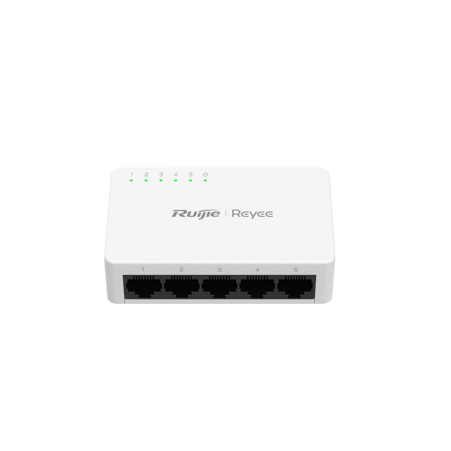 Switch Ruijie de 5 puertos RJ45, velocidades de 10/100/1000 Mbps, tecnología de ahorro de energía  RGES05GL