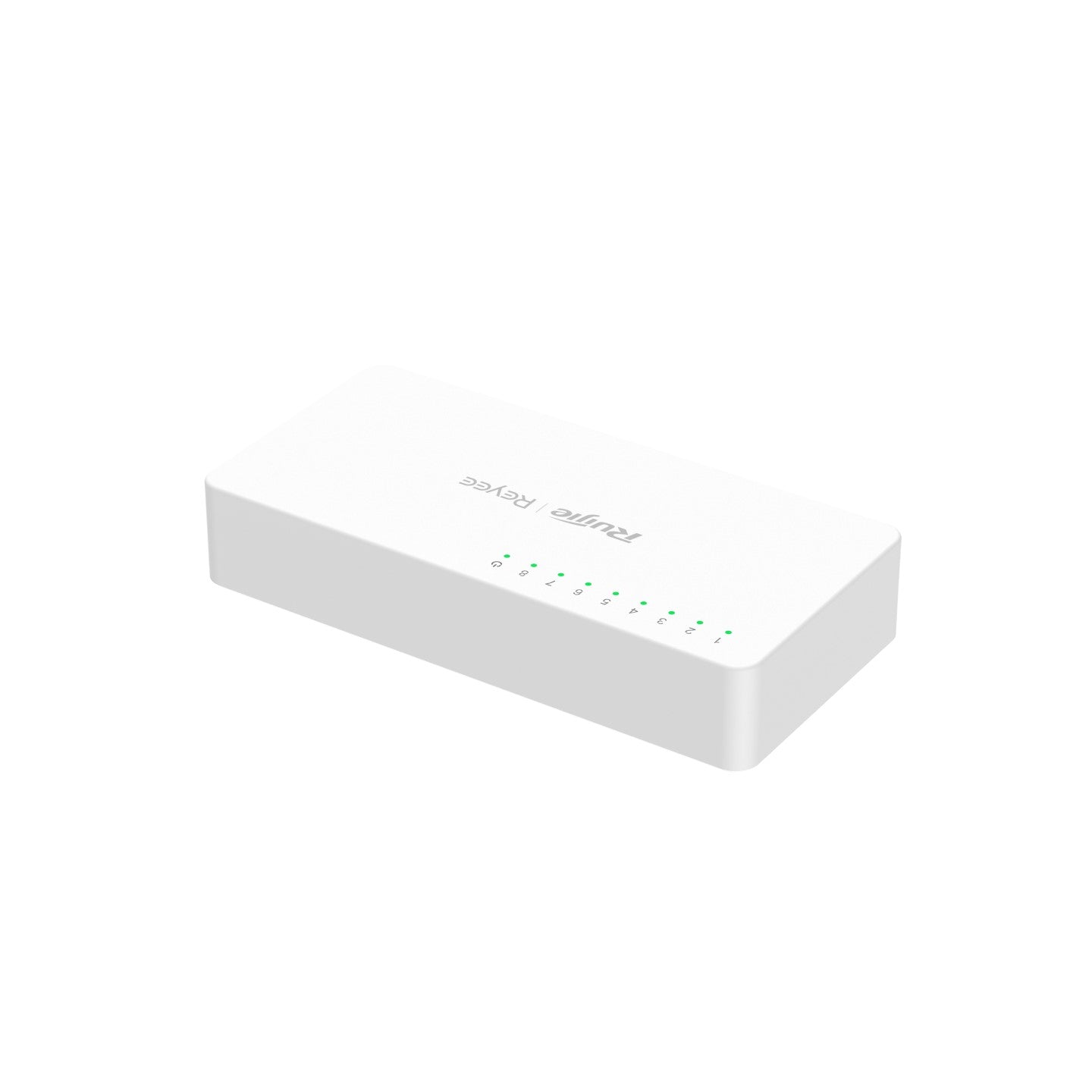 Switch Ruijie de 8 puertos RJ45, velocidades de 10/1000 Mbps, tecnología de ahorro de energía RGES08GL