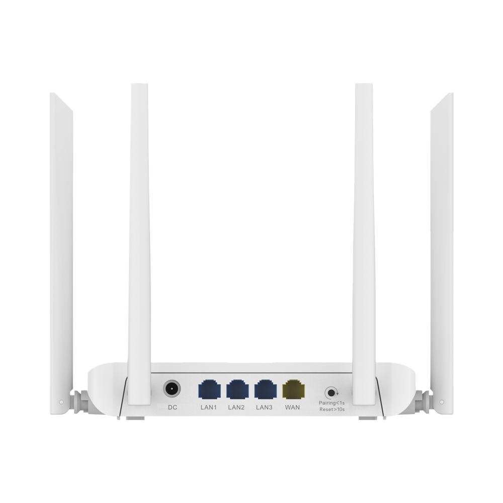 Router inalámbrico Ruijie Wifi Doble Banda / 1 Puerto Wan 10/100 y 3 Puertos Lan / Hasta 1200 Mbps.