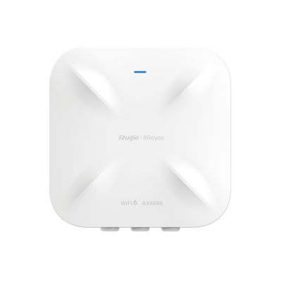 Punto de Acceso Wifi-6 Ruijie Industrial / Exterior / 5.95 Gbps / MU-MIMO4x4 / 360° / 2.5G y SFP.