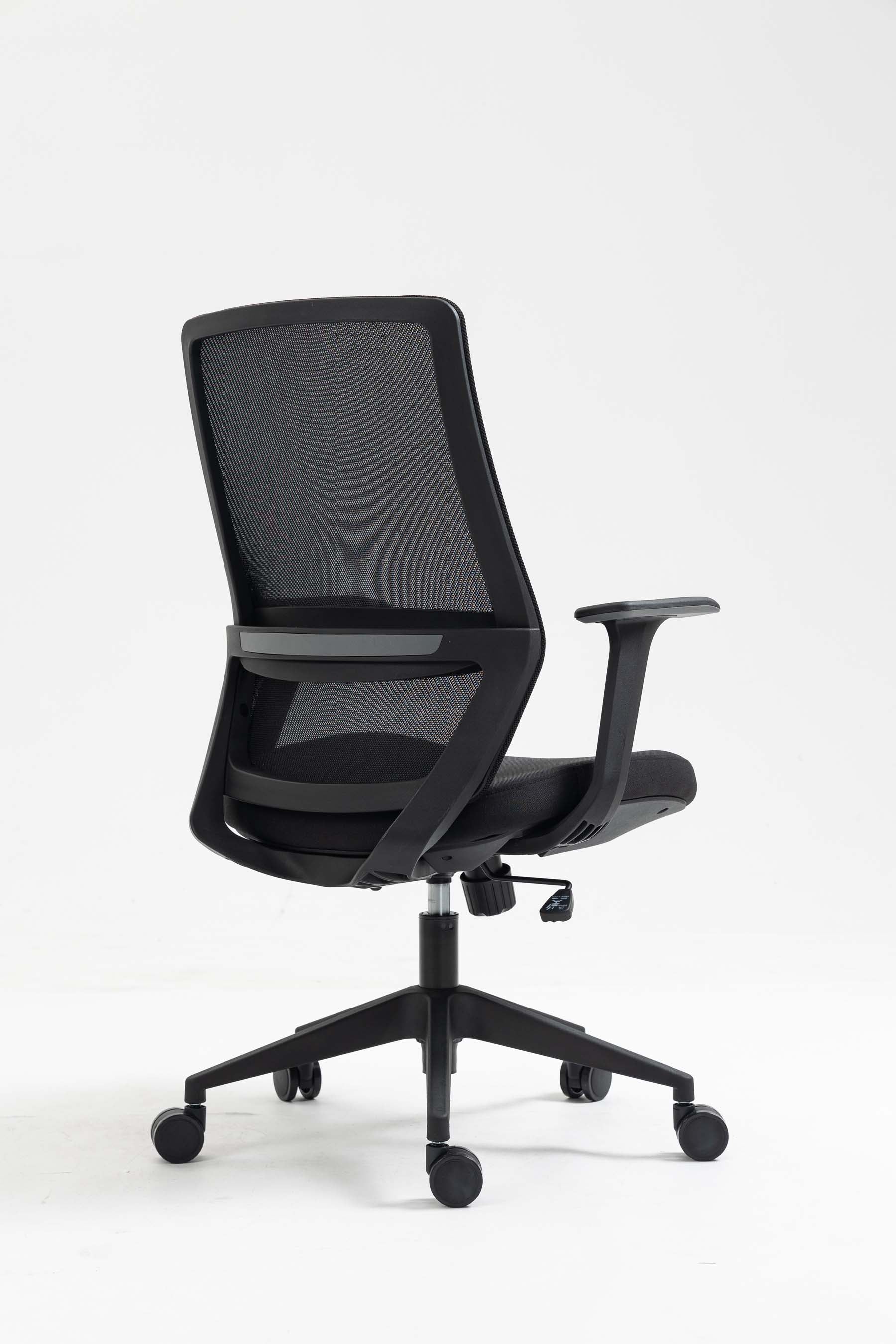 Silla SIT ejecutiva, respaldo de malla, soporte lumbar ajustable, brazos fijos, 250 lbs