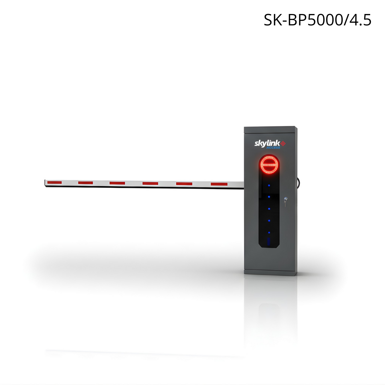 Barrera vehicular Skylink Lock, brazo de 4.5 mts, motor 180W 1-6s apertura, control 30mts / SK-BP5000/4.5