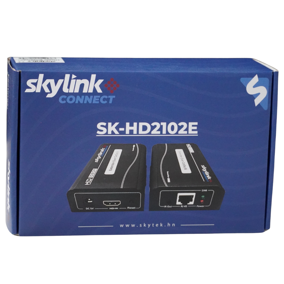 EXTENDER HDMI ACTIVO DE 1 CANAL SKYLINK, 150 MTS, CONTROL REMOTO INFRARROJO, CABLE USB-A A TIPO-C