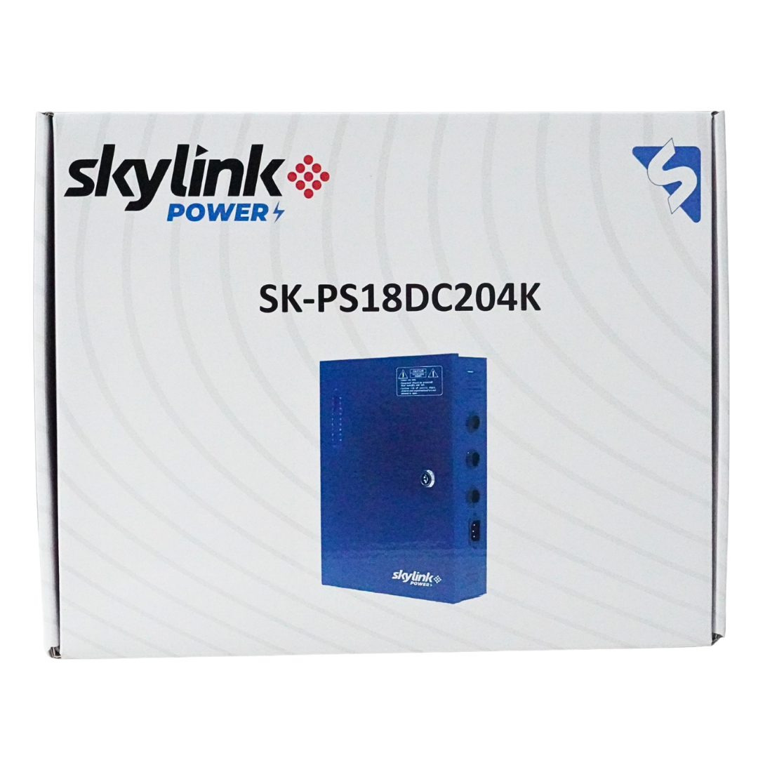Fuente de Poder CCTV 18 Canales Skylink 12V 20A | Fuente Centralizada de Alta Estabilidad