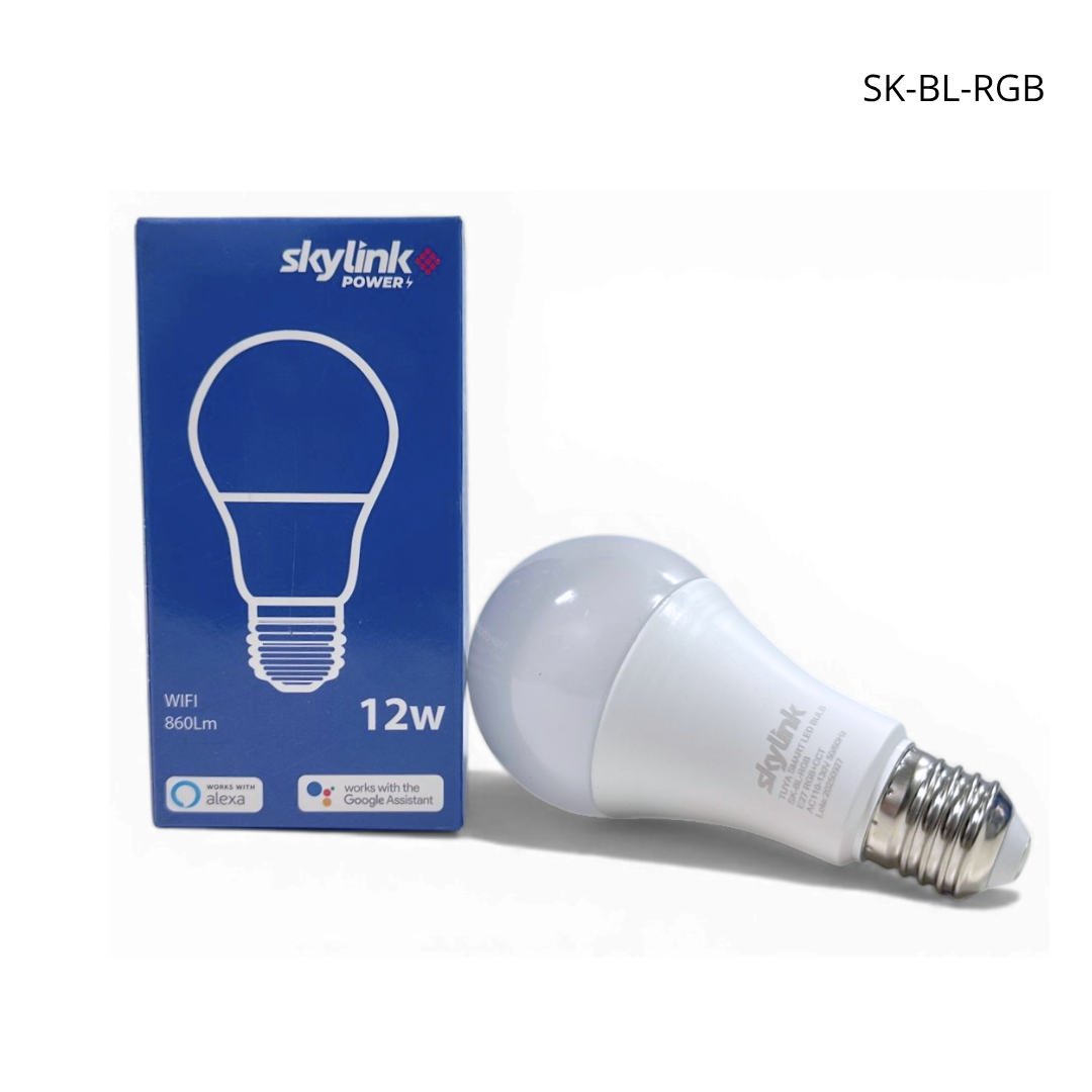 Foco smart SKYLINK LED CCT + RGB 12W AC110-130V 806LM wifi TUYA APP |  SK-BL-RGB