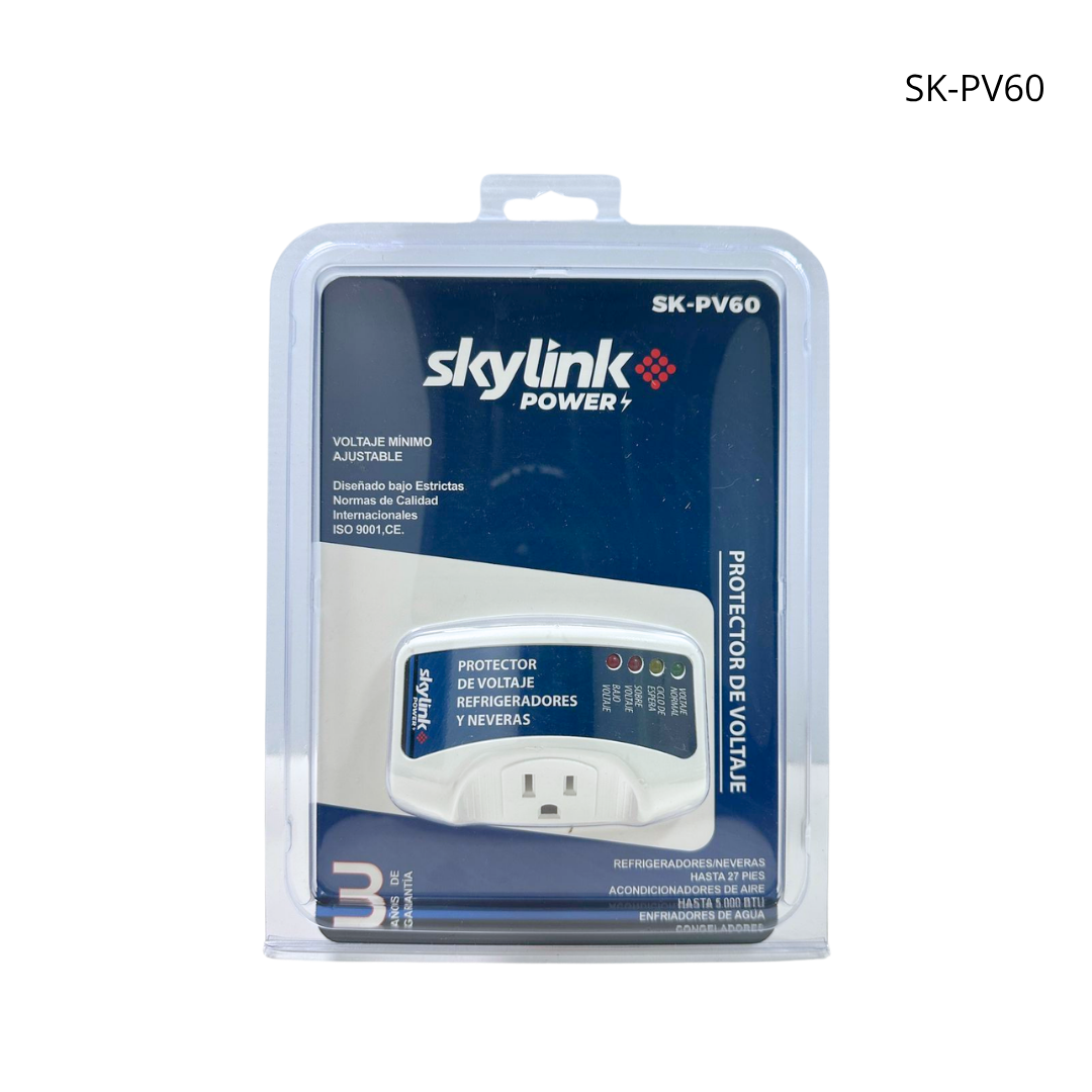 Protector de voltaje SKYLINK 1 conector 90-140 VAC 12A 1440W SUPRESOR 140 JOULES | SK-PV60