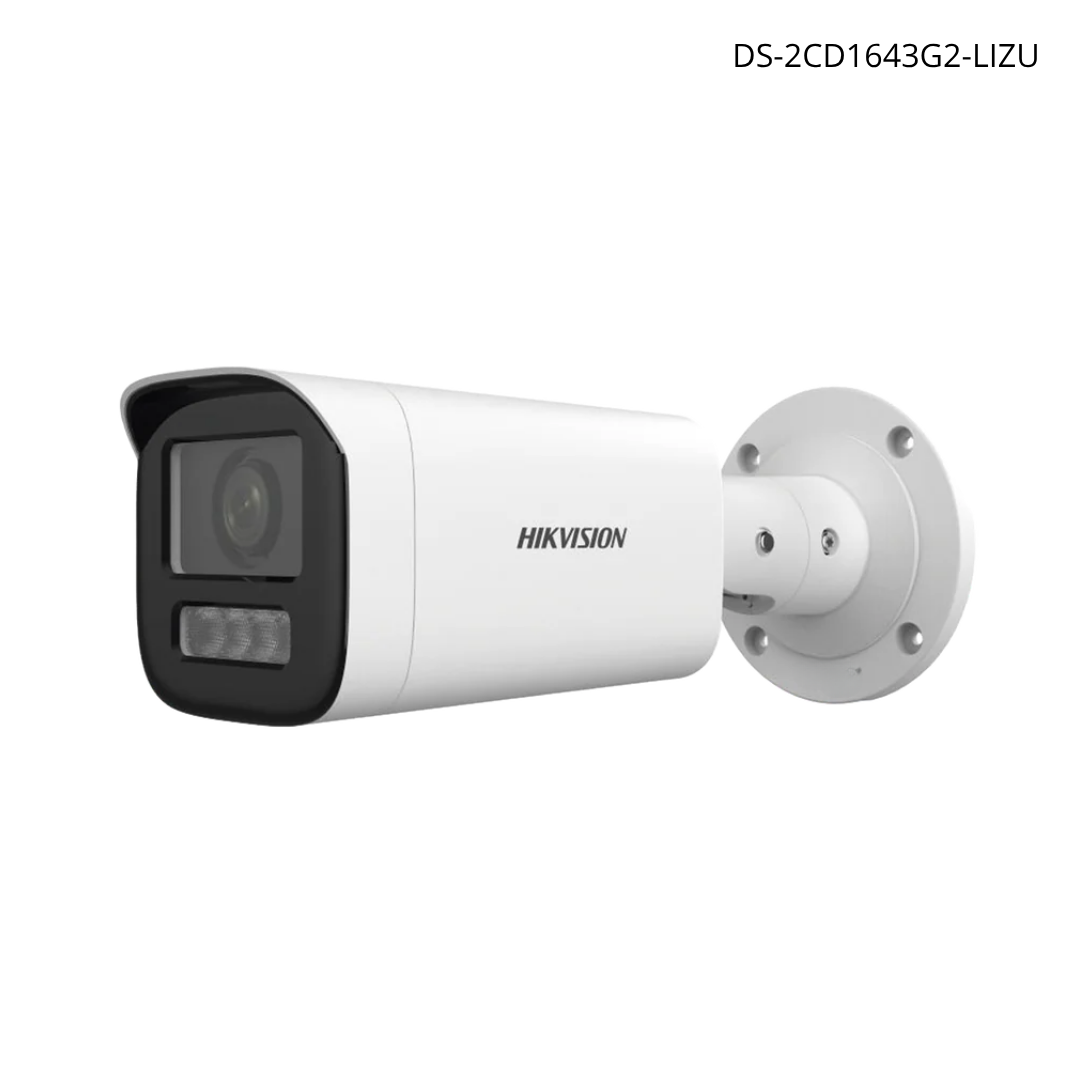 Cámara IP HIKVISION 4MP audio, luz dual 50 m IR, micro SD hasta 512 GB | IP67 | IK10 | PoE| DS-2CD1643G2-LIZU