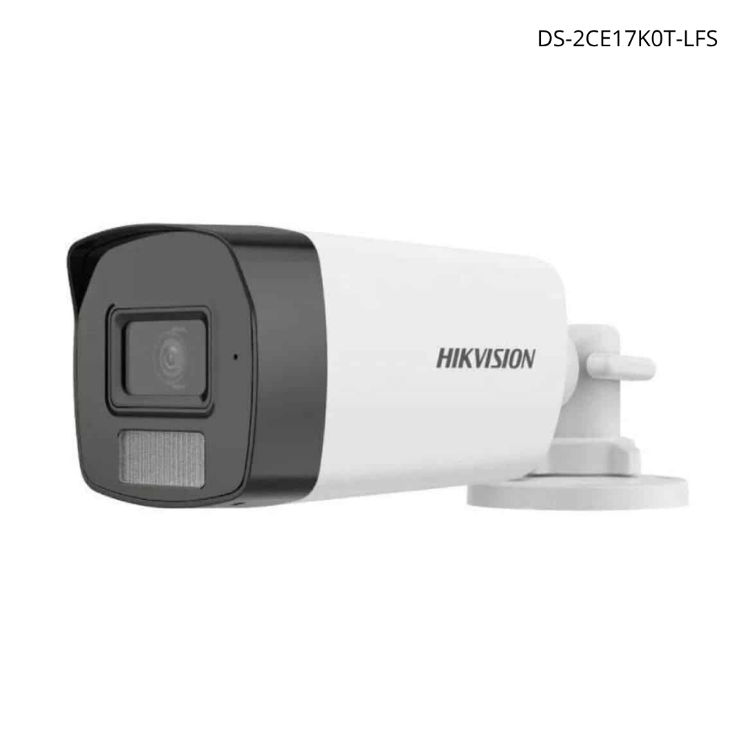 Cámara TurboHD HIKVISION bala híbrida ColorVu 40 m, lente 2.8 mm IP67, micrófono WDR | DS-2CE17K0T-LFS