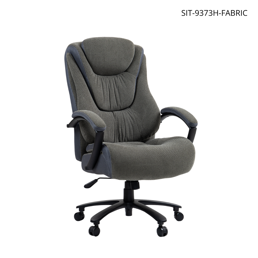 Silla SIT ejecutiva gris o negro, poliéster transpirable, nylon, clase 4 300 lb ajustable | SIT-9373H-FABRIC | SIT-9373H-PU