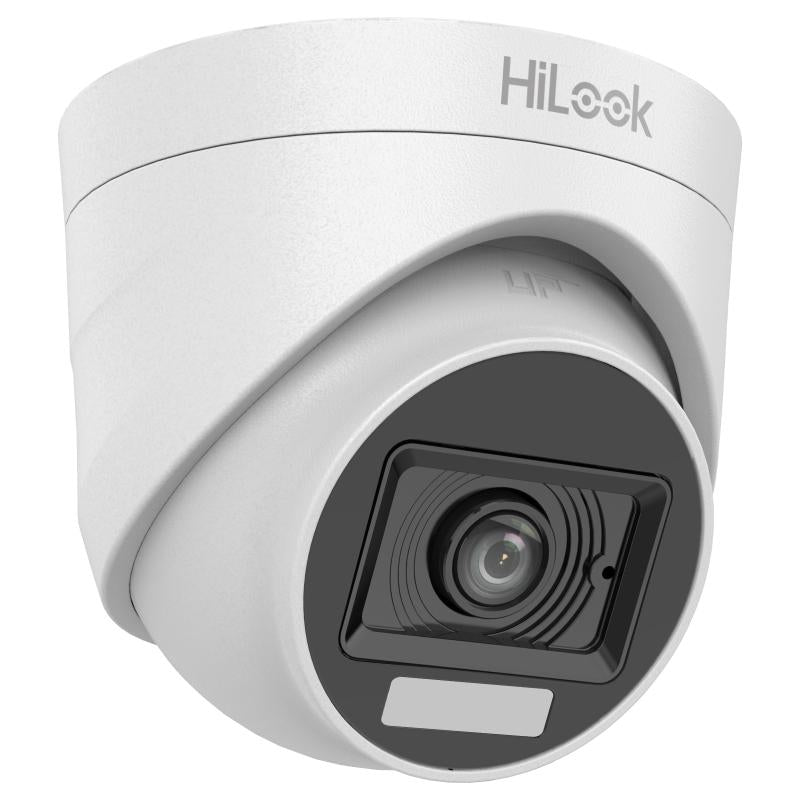 Cámara HiLook domo 1080p dual light 20 m, lente 2.8 mm, micrófono interior by HIKVISION
