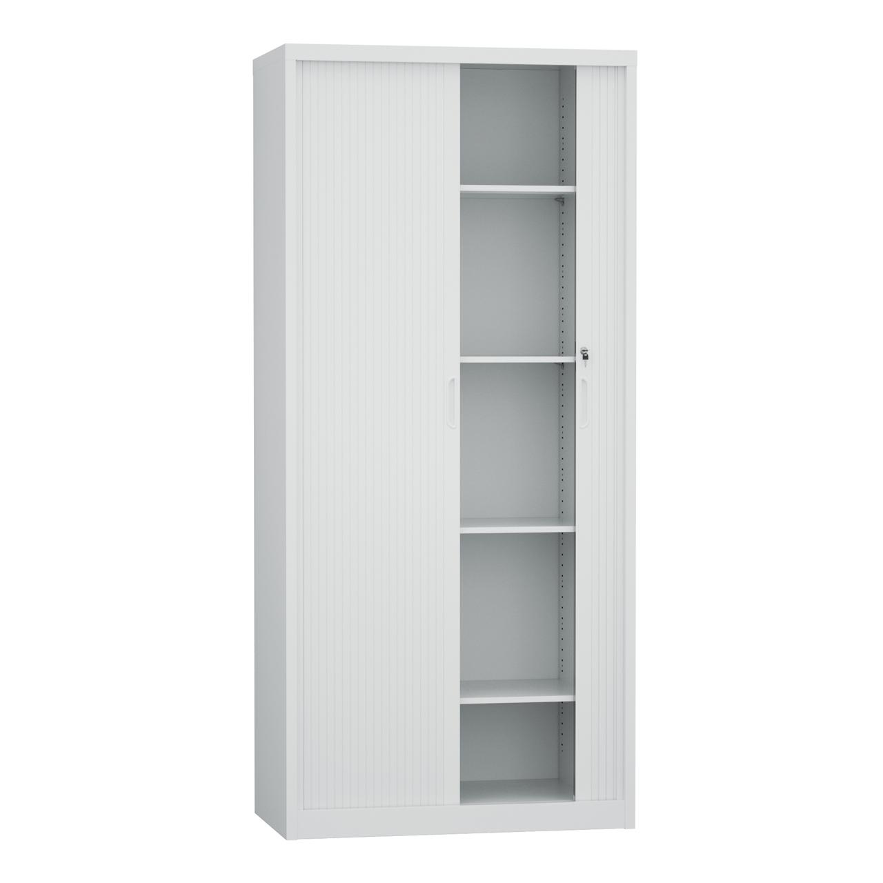 Armario archivador ioffice con ranura de acero color gris claro 1850x900x400mm IOFF-FCRDG