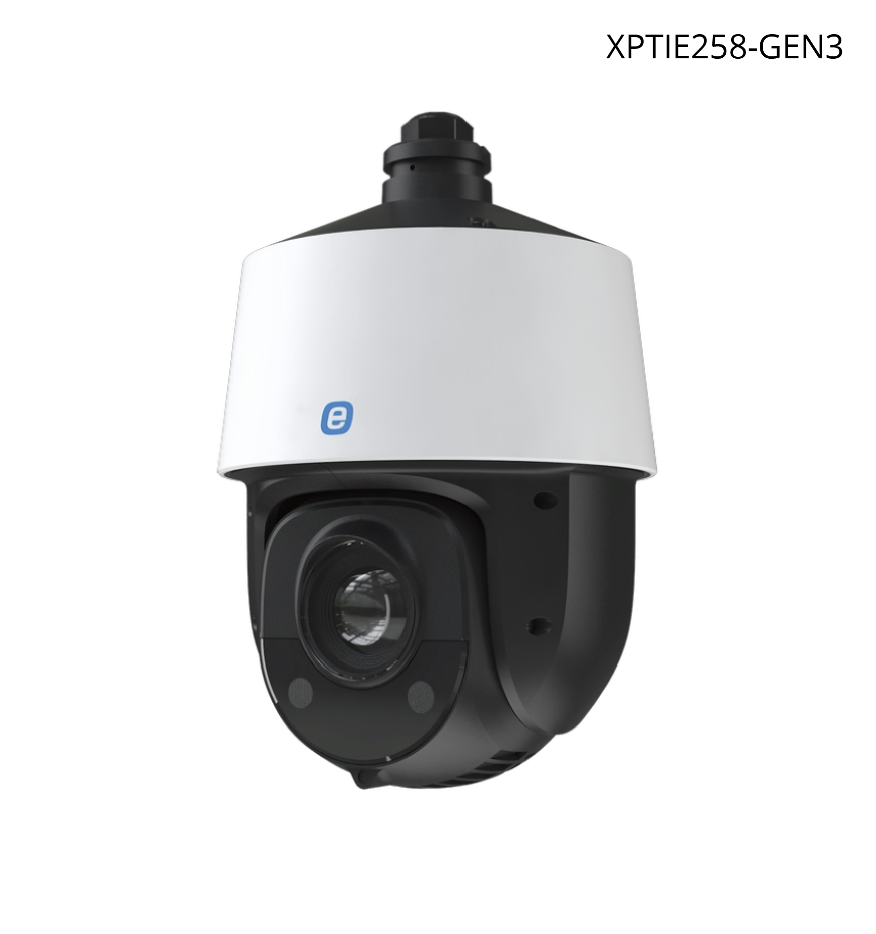 Cámara E-Series GEN3, PTZ IP 8 MP 4K, 25X Zoom, 150 MTS IR, IP66, Fast Focus, POE+, NDAA Certificado.