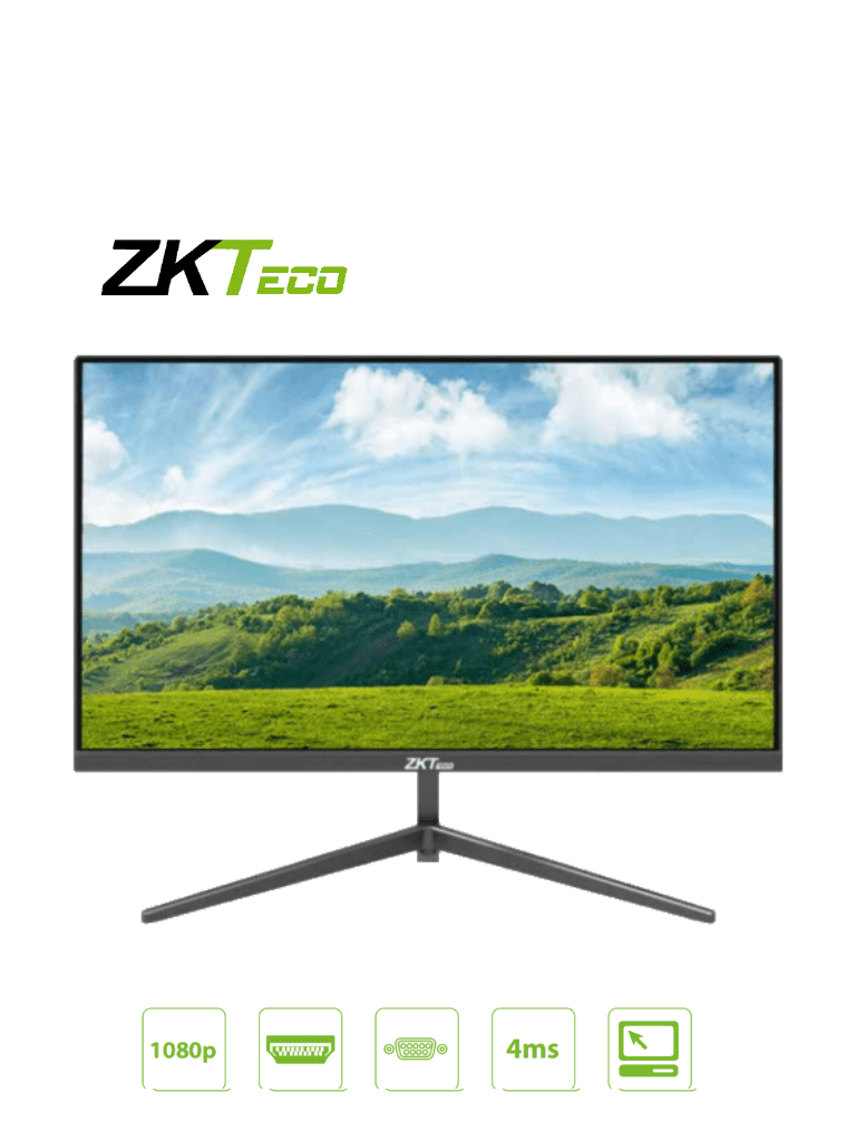 Monitor ZkTeco Full HD de 24 Pulgadas / Resolución 1920 x 1080 / Incluye Cable HDMI