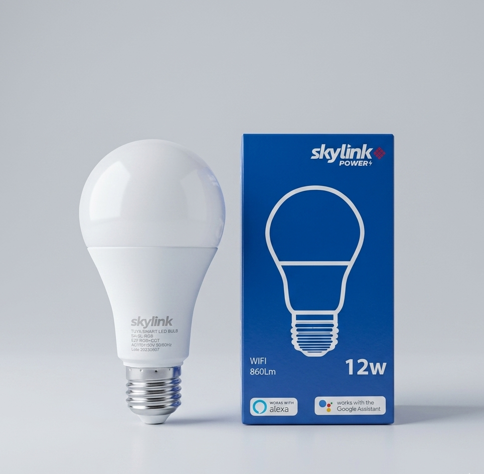 Foco smart SKYLINK LED CCT + RGB 12W AC110-130V 806LM wifi TUYA APP |  SK-BL-RGB