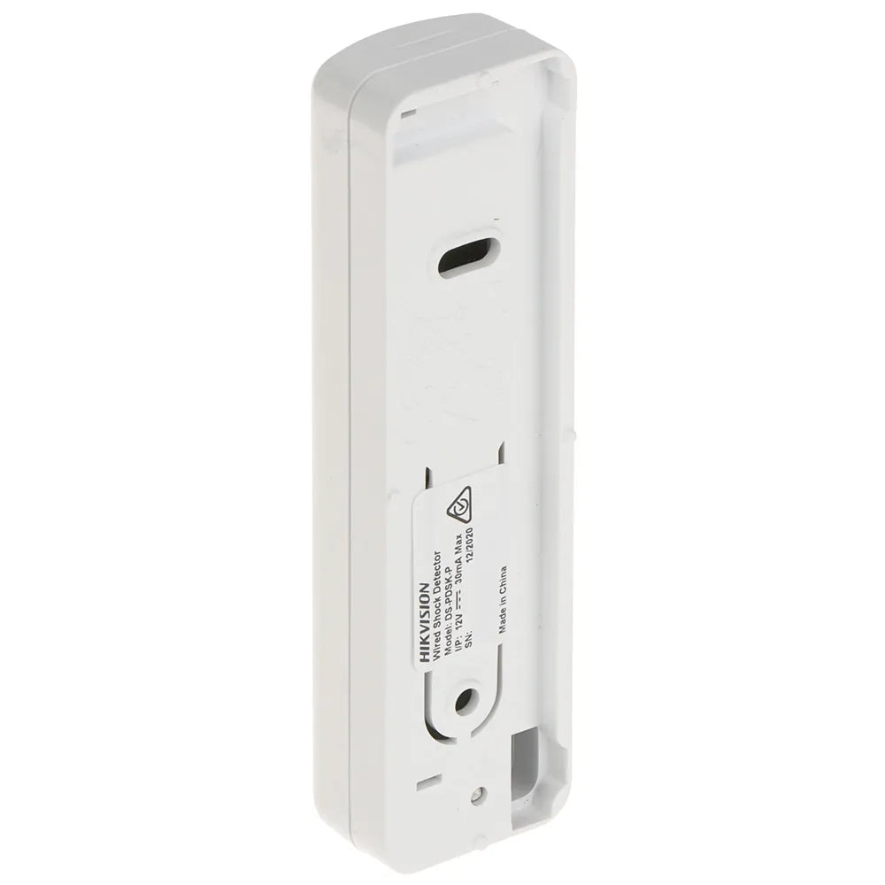 Detector de impacto HIKVISION cableado interior LED indicador NC, rango de 1 m a 2.5 m, 12 V | DS-PDSK-P(B)