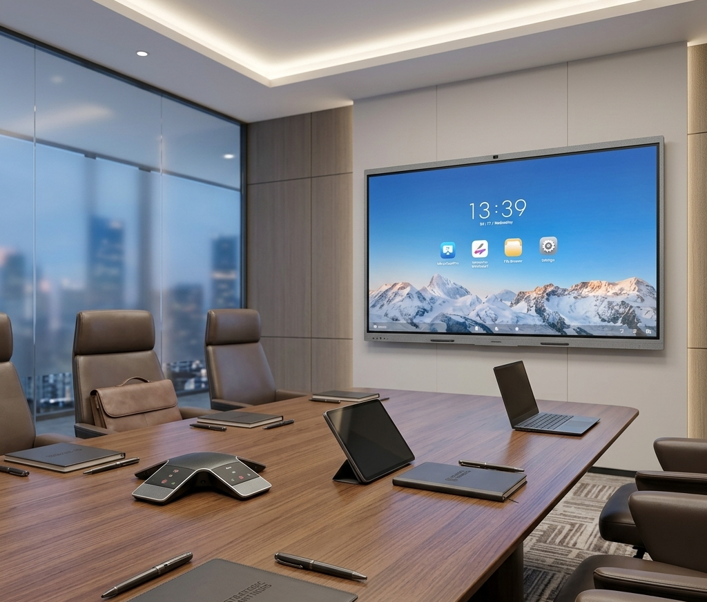 Pantalla interactiva HIKVISION 86" ANDROID 14 / AI / cámara 8 mp / 4K, 2 lápices, micrófonos 8K, NFC | DS-D5C86RB/B2L(O-STD)(EDLA)