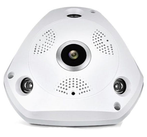 Cámara fish eye 1.3 mpx doble audio 360 grados