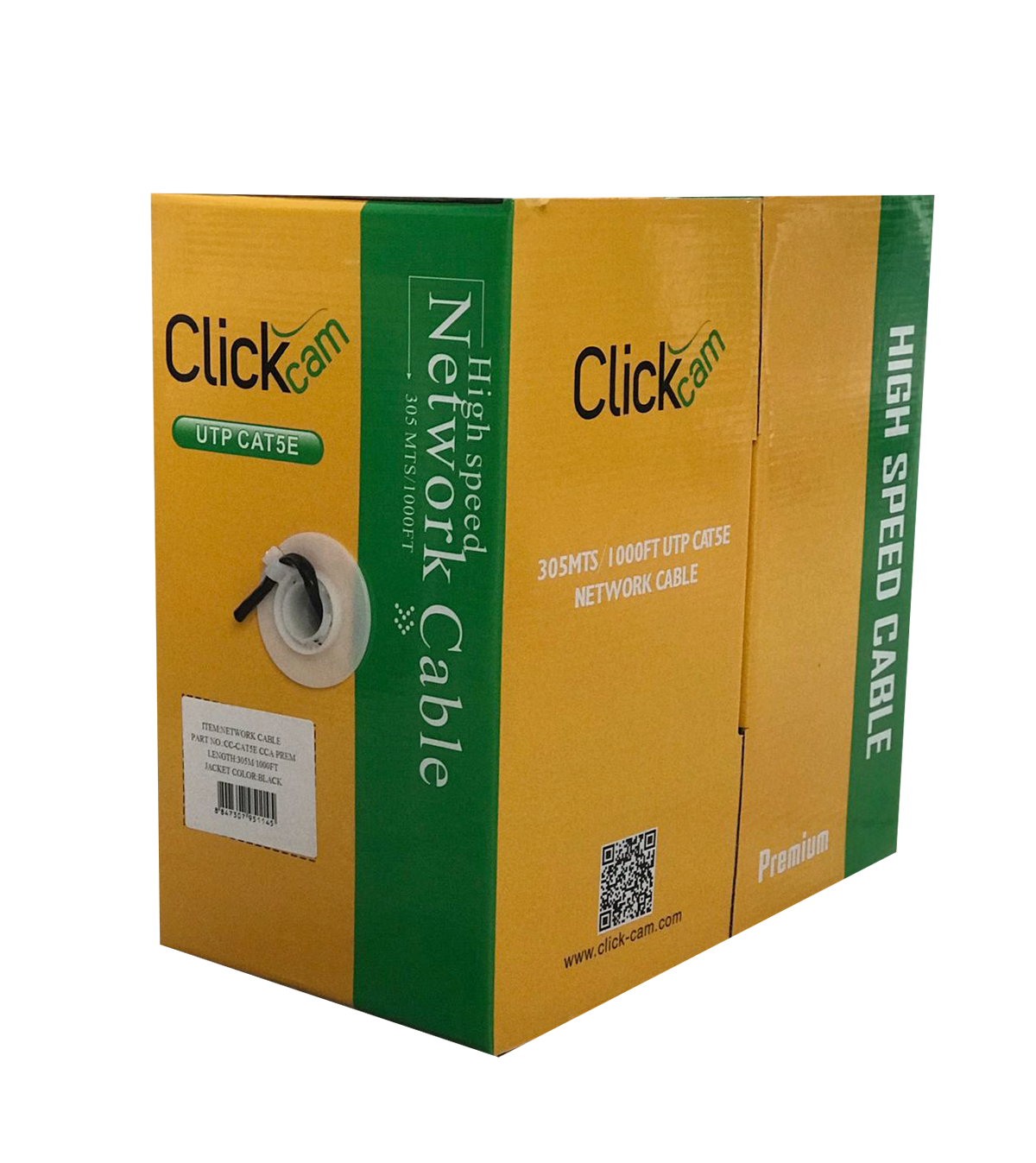 Cable Click Cam UTP CAT5 / Interior / Color Negro.