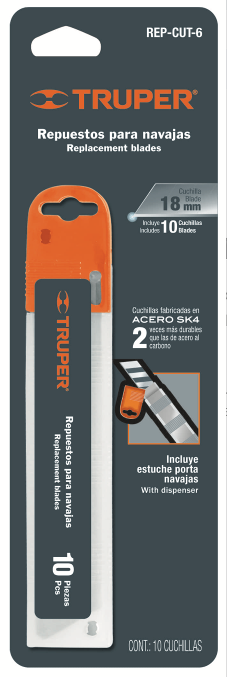 Repuesto para Cuchilla Truper REP-CUT-6 / Por Unidad.