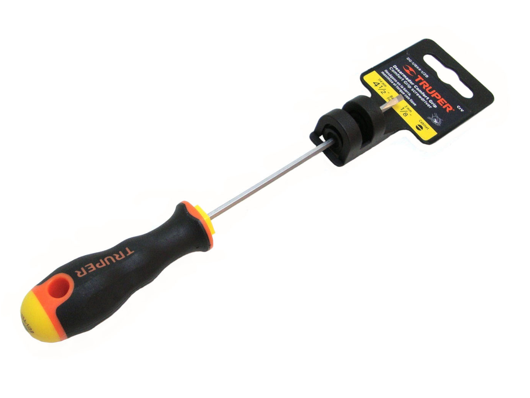 Desarmador Plano Truper 1/8X4-1/2 / Mango Bicolor.