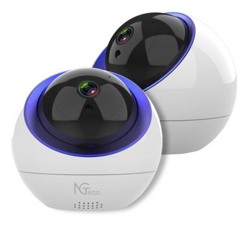 Cámara NGTECO PT Wifi IP 2MP / Lente 3.6mm / IR 10Mts / Audio de dos vías / Detección de Movimiento.