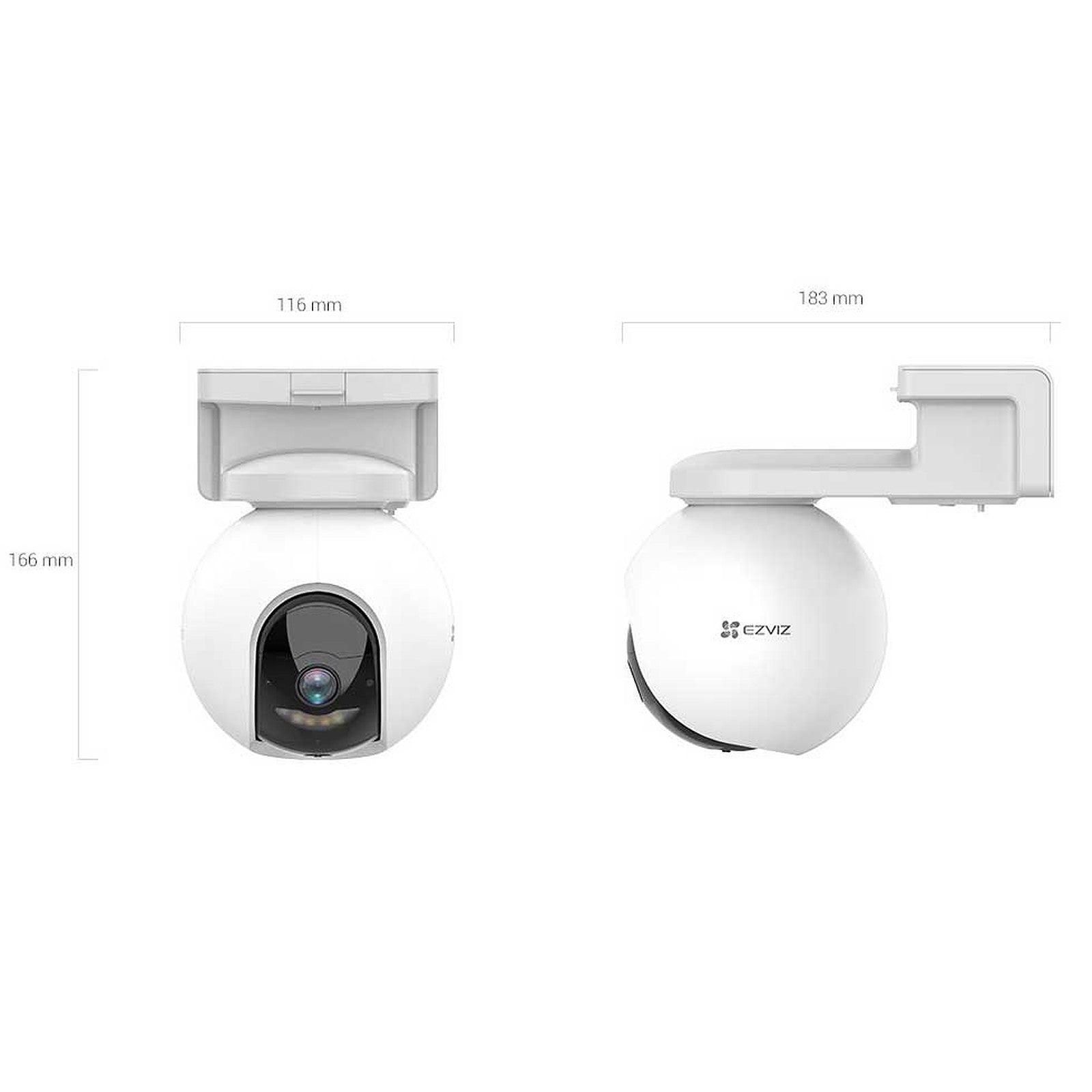 Cámara EZVIZ Wifi, 4MP, 8X Zoom, Rotación 360°, Exterior, Detección de Movimiento y Batería.