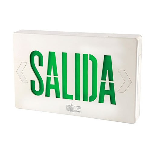 Letrero de Salida Hagroy Led de Color Verde UL.