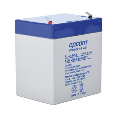 Batería de 4.5 Amperios. Tecnología AGM-VRLA, 12VCD.