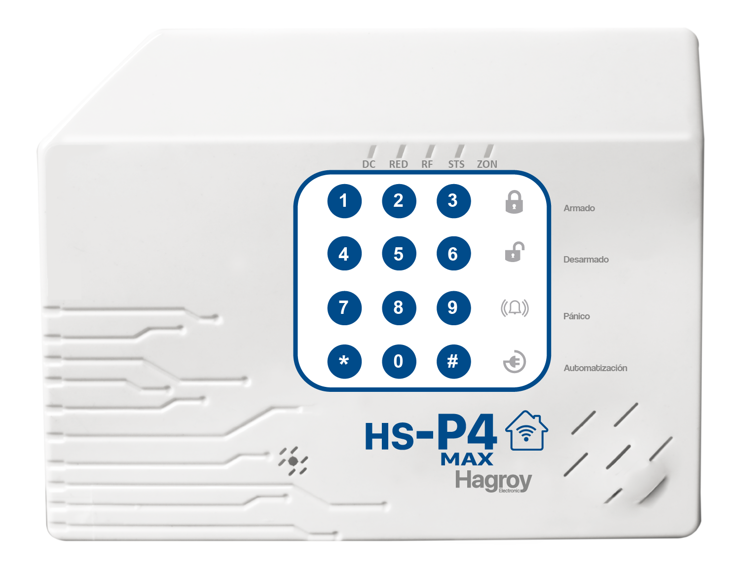 Panel de Alarma Residencial Hagroy 8 Zonas / 6 Inalámbricas/ 2 Zonas Cableadas.