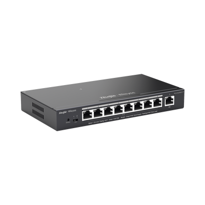 Switch Ruijie Administrable de 8 Puertos Gigabit Poe+ 802.3af/at / 120W.