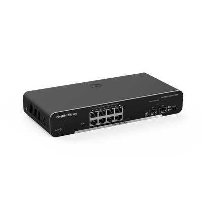 Switch Ruijie Administrable POE con 8 Puertos Gigabit 802.3af/at + 2 SFP.